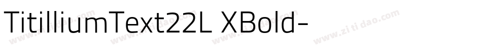 TitilliumText22L XBold字体转换